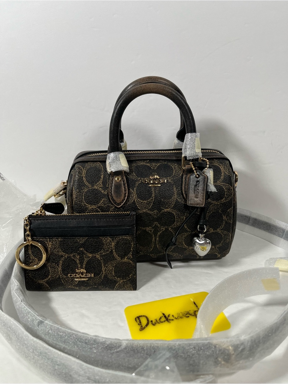 Bundle Coach Mini Rowan  Bag with ID Case Set NWT